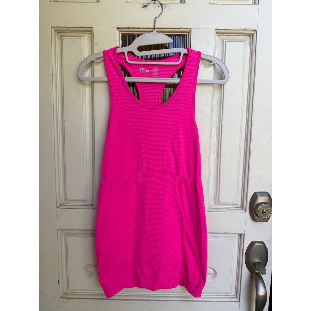 ZYIA Active Tank Top Racerback Hot Pink Athletic‎ Workout Sleeveless Size Small